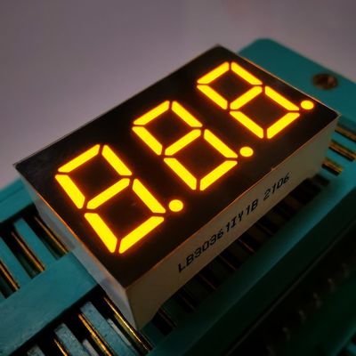 Дисплей LED сверхяркий янтарь 7 сегмент 3 цифры 9,2 мм общий катод для панельного метра
