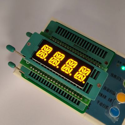 Ultra Bright Yellow 4 Digit 16 Segment Alphanumeric LED Display for Instrument Panel