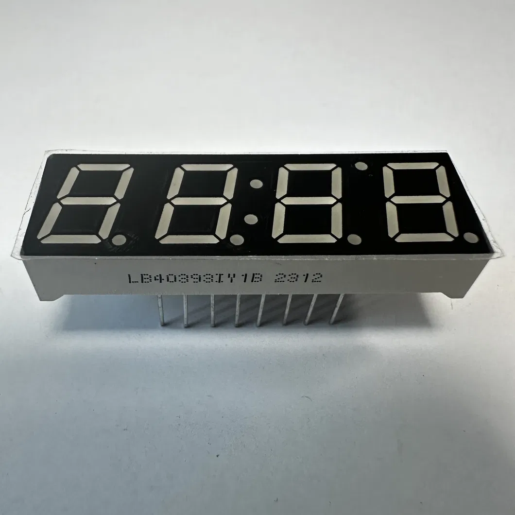 0.39"Желтый 7-сегментный светодиодный дисплей общей аноды для индикатора температуры и влажности 0
