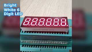 0,36-дюймовый 6-значный белый 7-сегментный светодиодный дисплей